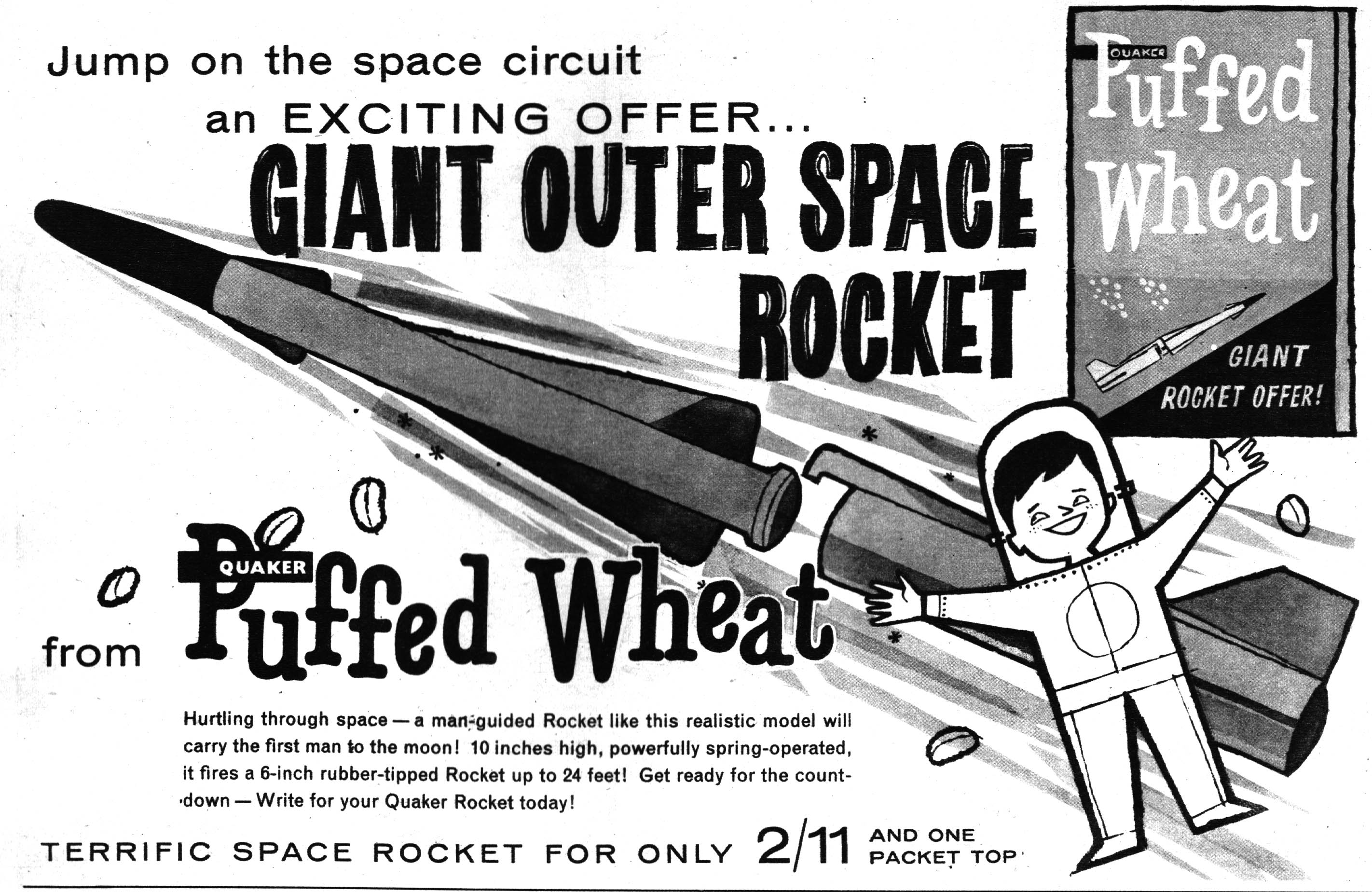 1959 Quaker Oats Outer Space Rocket