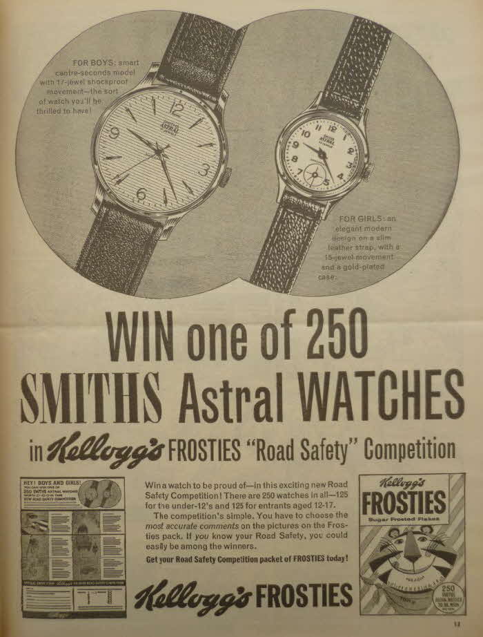 1963 Frosties Smiths Astral Watch Competition 2