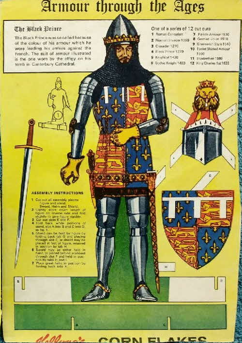 1969 Cornflakes Armour Through the Ages Black Knight