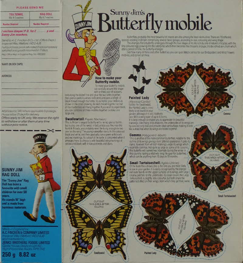 1970s Force Butterfly Mobile