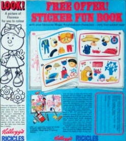 1970s Ricicles Magic Roundabout Sticker Fun Book  (betr)