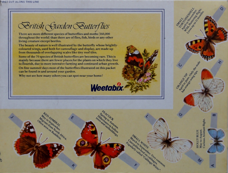 1979 Weetabix Naturecare Picture - British Garden Butterflies