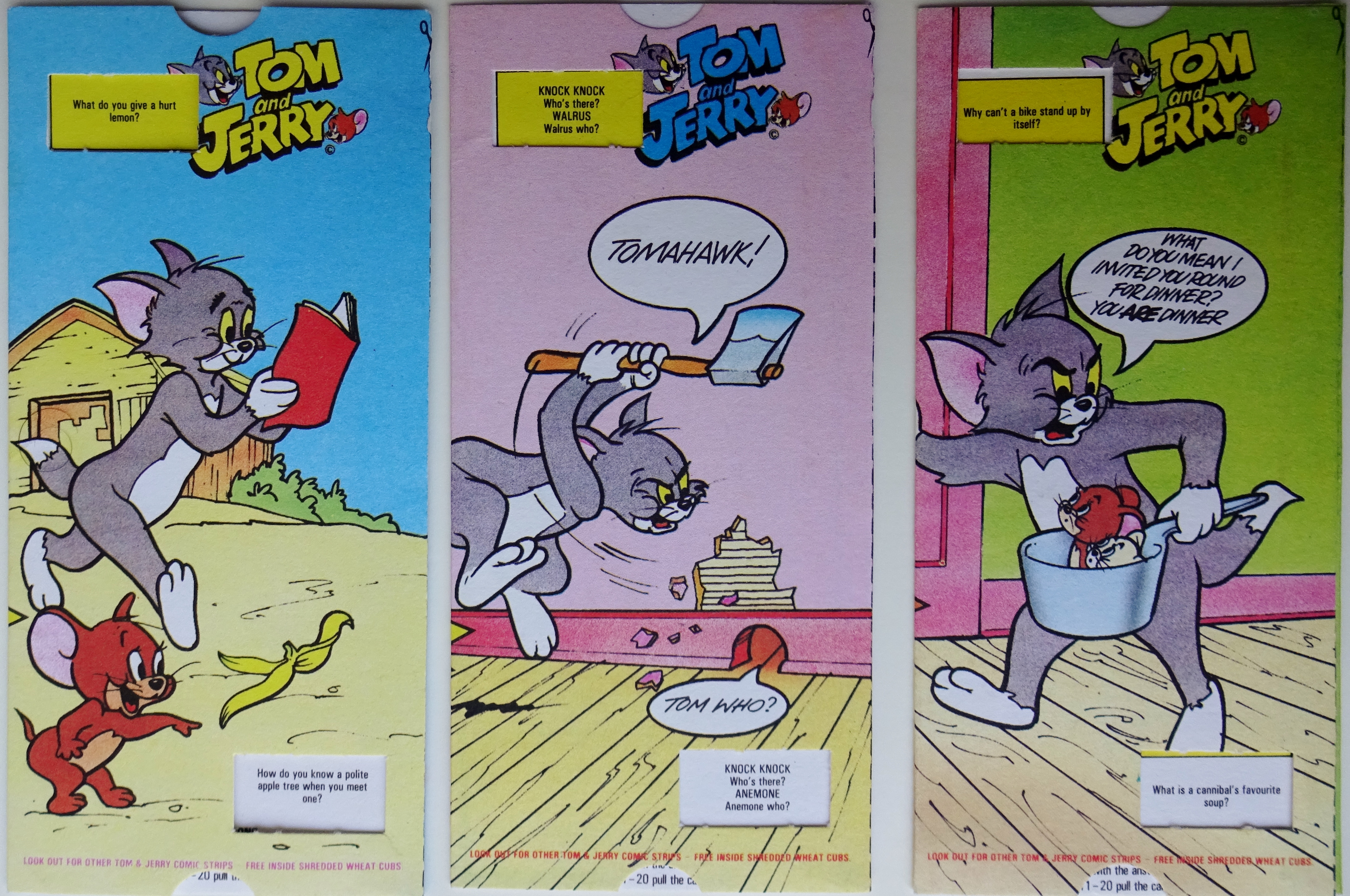 1982 Tom & Jerry Comic Strip issued with Shredded wheat spoonsize Cereal