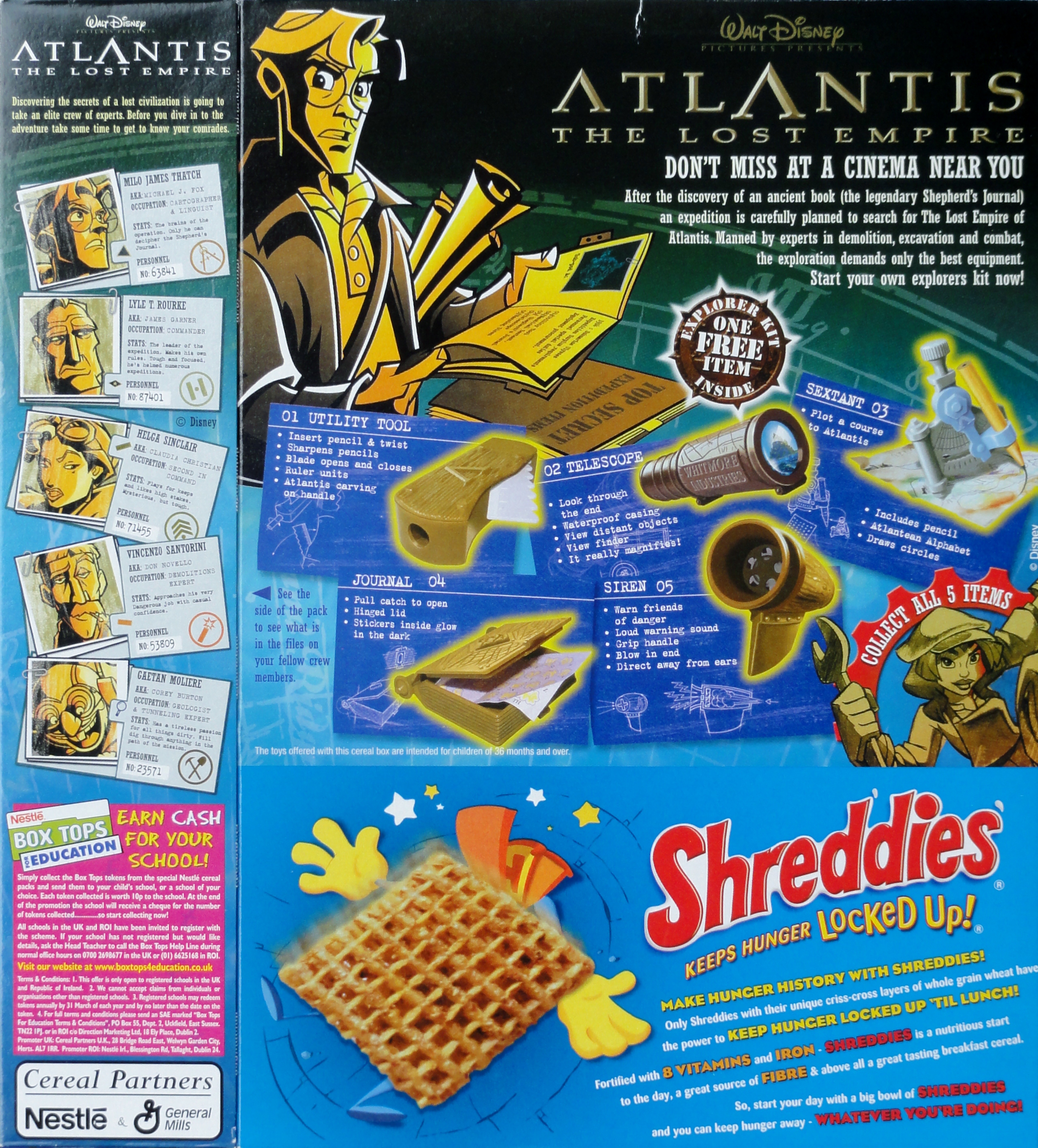 2001 Shreddies Atlantis Explorer Kit