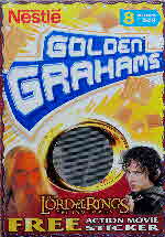 2002 Golden Grahams Lord of the Rings Action Cards front