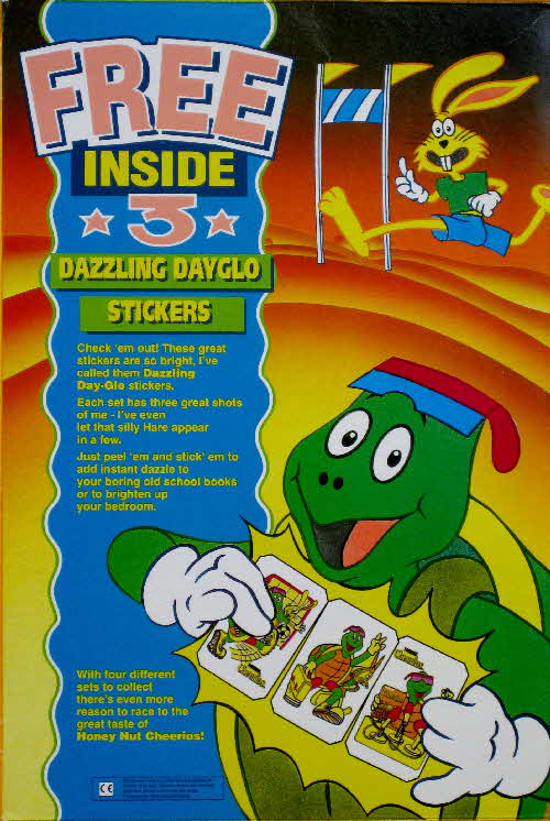 1993 Cheerios Dazzling Dayglo Stickers