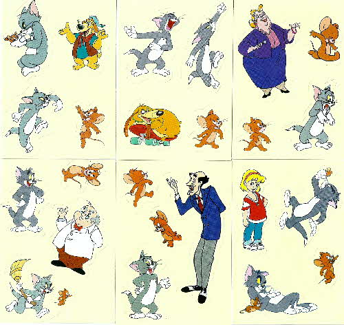 1993 Cheerios Tom & Jerry The Movie Stickers Down the Alley