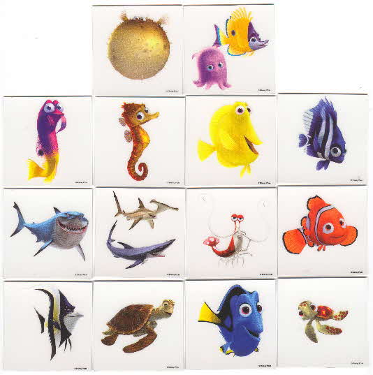 2003 Cheerios minipacks Nemo stickers