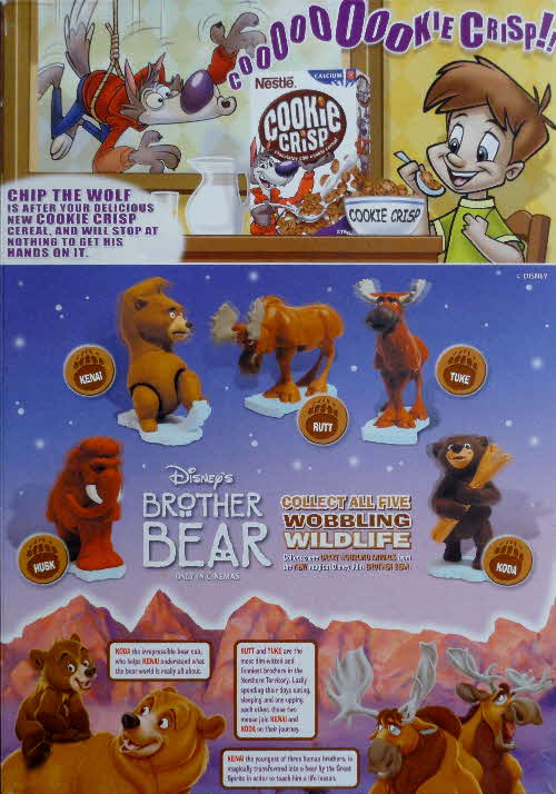 2003 Cookie Crisp Brother Bear Wobbling Wildlife