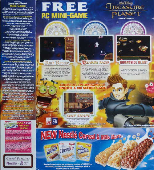 2003 Cookie Crisp Treasure Planet CD Rom game