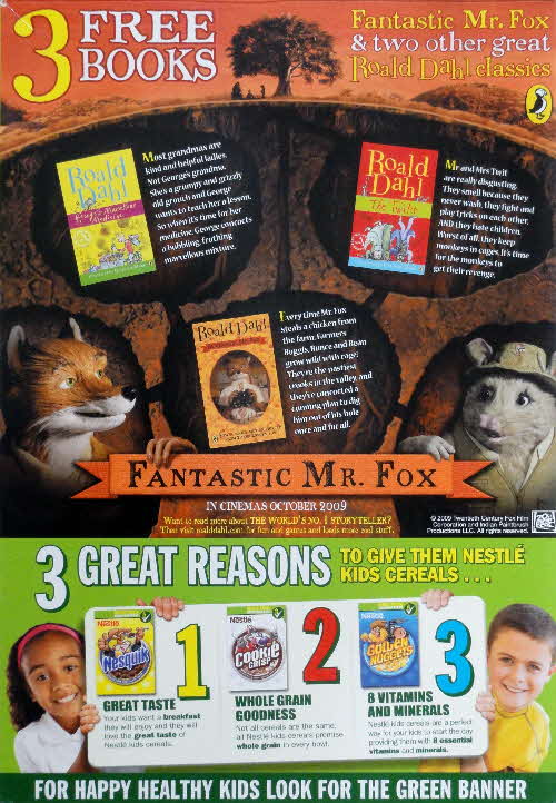 2009 Cookie Crisp Fantastic Mr Fox books
