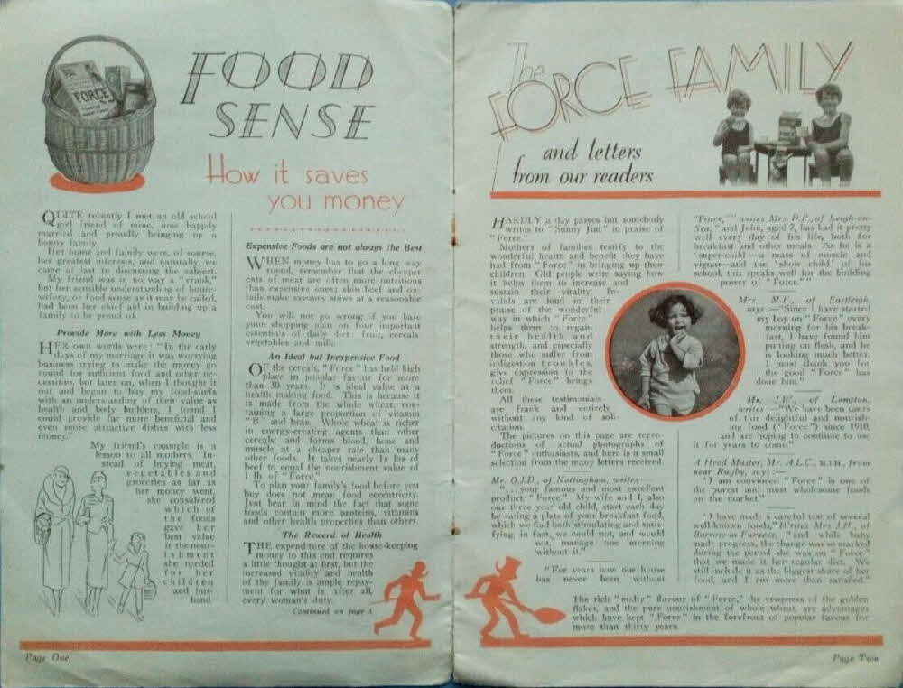 1930s Force Original Housewife booklet 2