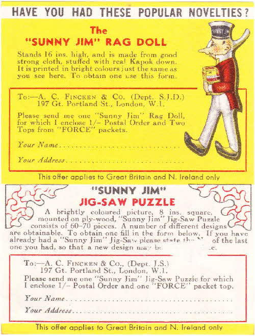 1930s Force Ragdoll & Jigsaw card - Peter Plum (2)