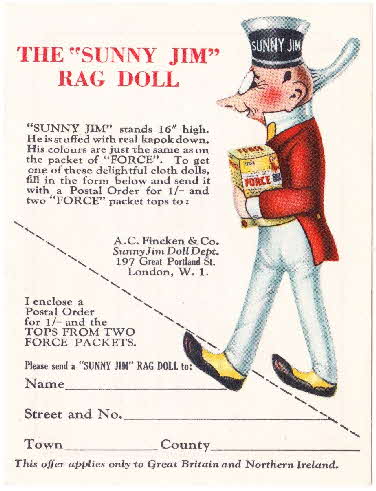 1930s Force Recipe & Rag Doll coupon (2)