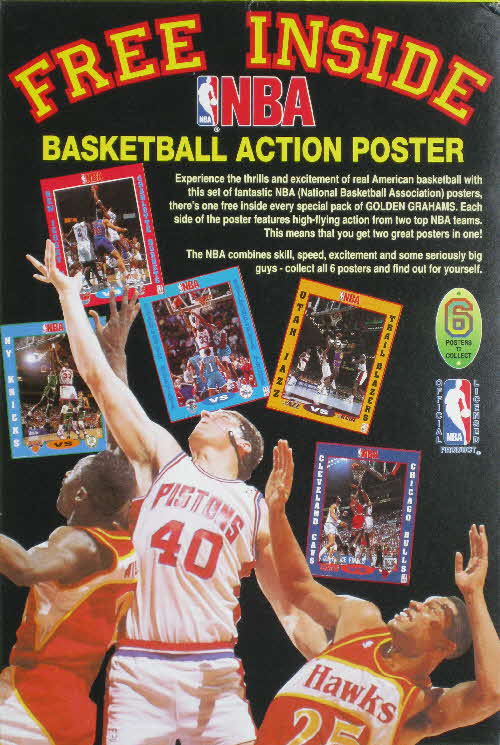 1992 Golden Grahams NBA Action Poster