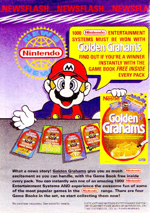 1992 Golden Grahams - Nintendo Game Book
