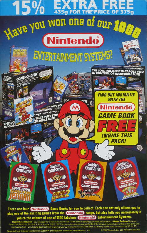 1992 Golden Grahams Nintendo Game Books