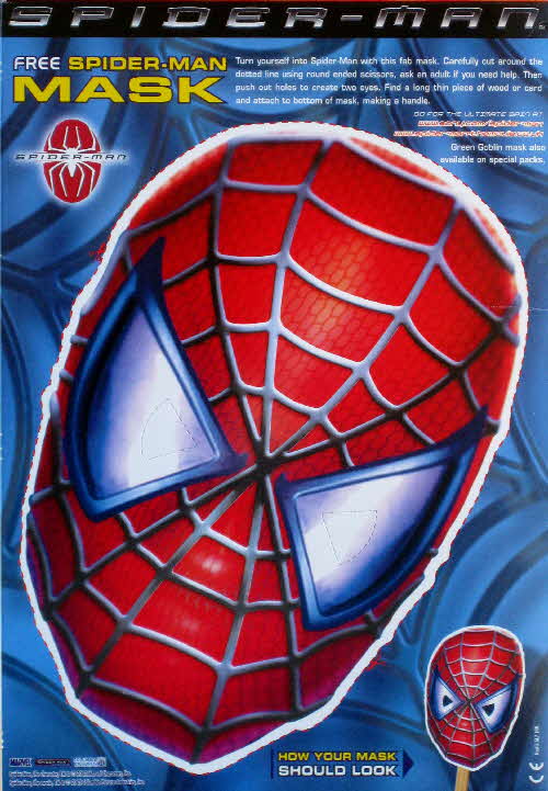 2002 Golden Grahams Spiderman Mask - Spiderman