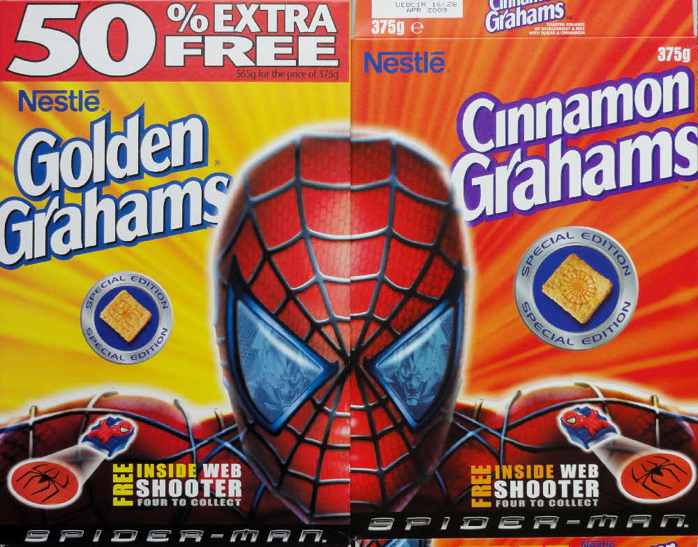 2002 Golden Grahams Spiderman Shooter front