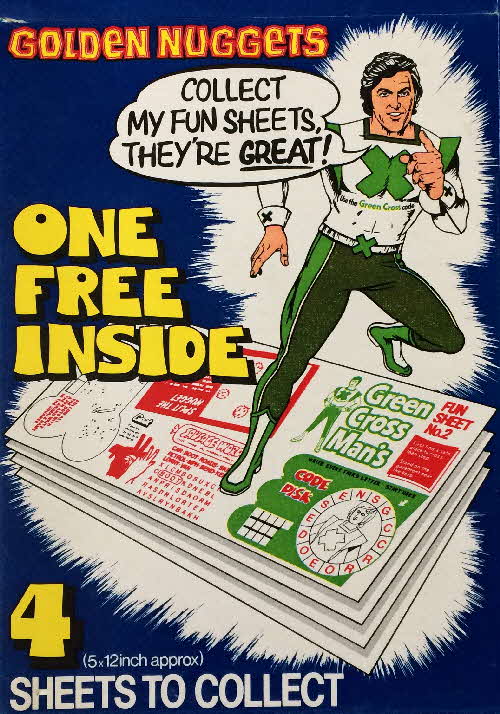 1970 Golden Nuggets Green Cross Fun Sheet (1)