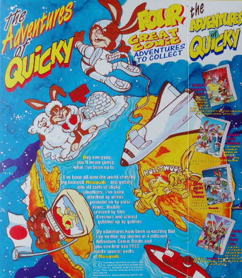 1995 Nesquick Adventures of Quicky Comic Boks