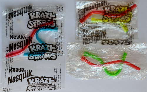 1996 Nesquick Krazy Straws - mint