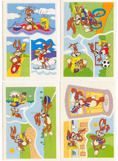 1994 Nesquick Quicky Action Stickers