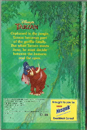 1999 Nesquick Tarzan book back
