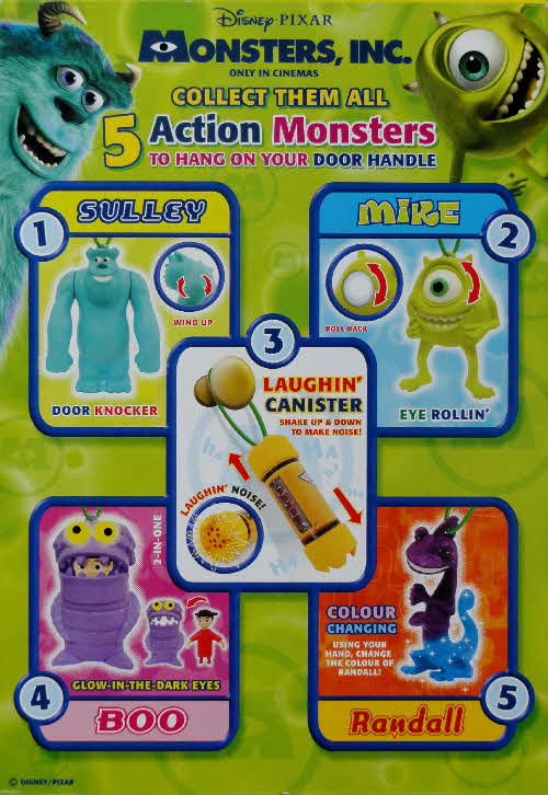 2002 Nesquik Monsters Inc Hanging Action Monsters