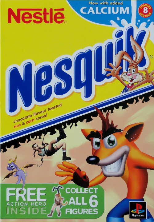 2001 Nesquik Playstation Action Hero front Crash