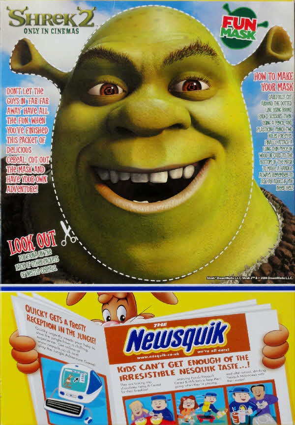 2004 Nesquik Shrek 2 Mask