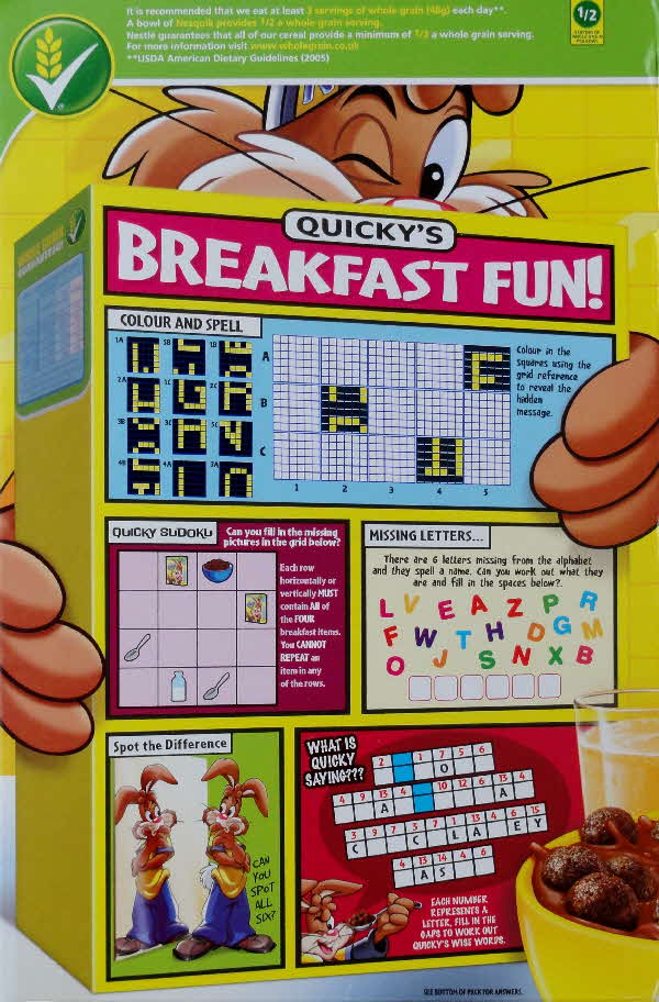2011 Nesquik Quickys Breakfast Fun