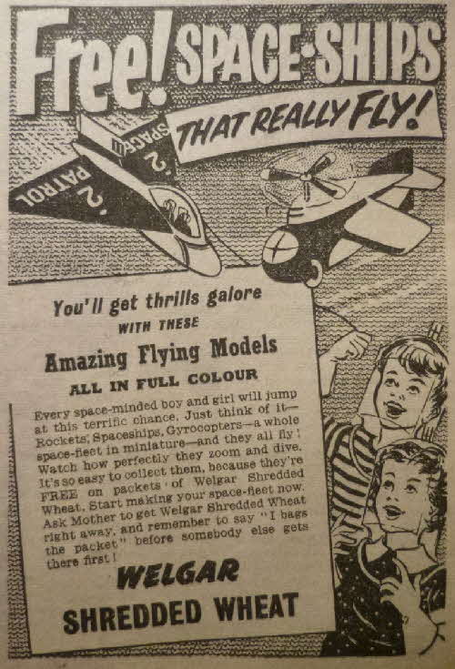 1954 Shredded Wheat Super Flying Space Models 2