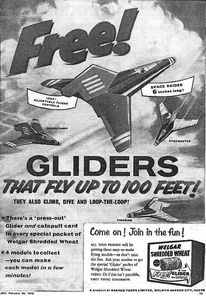 1959 Shredded Wheat Gliders