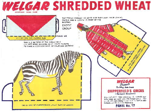 1955 Shredded Wheat Chipperfields Circus No 17 Africa