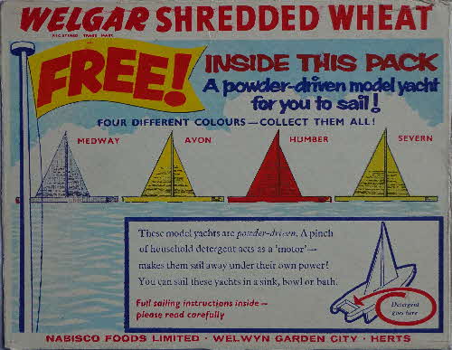 1959 Shredded Wheat Detergent Propelled Model  Yacht