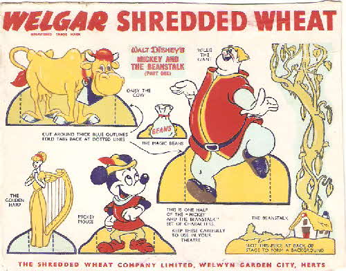 1956 Shredded Wheat Disney Model Theatre - Beanstalk