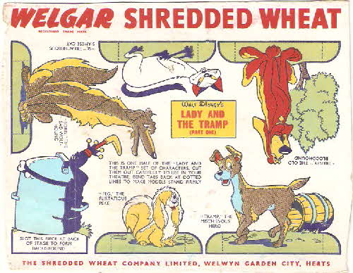1956 Shredded Wheat Disney Model Theatre - Lady & Tramp 1