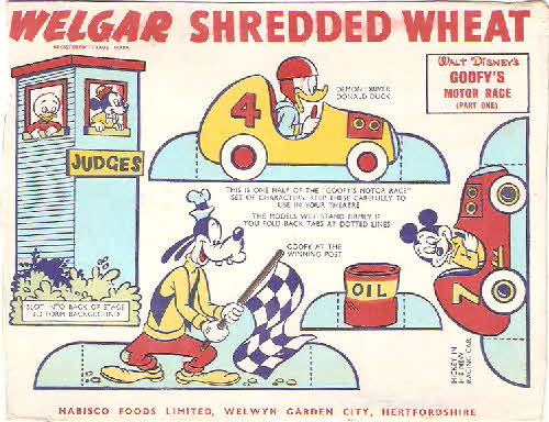 1956 Shredded Wheat Disney Model Theatre - Racing