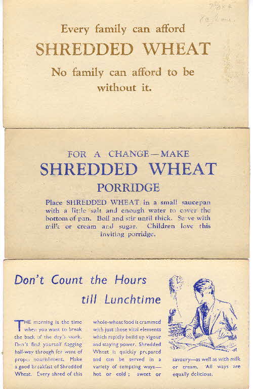 1950s Shredded Wheat divider cards 4