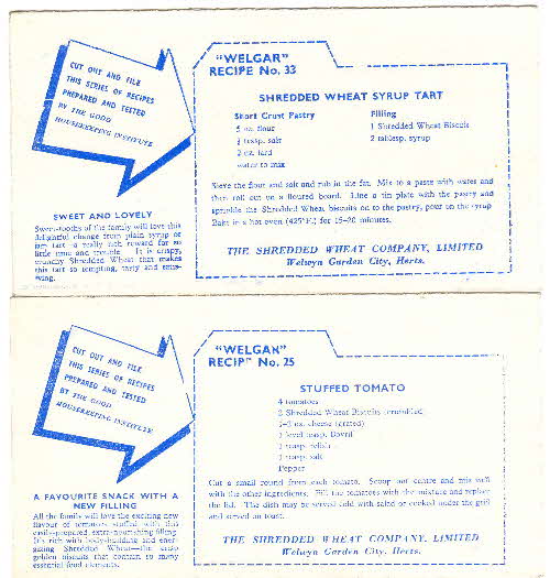 1950s Shredded Wheat divider cards 5