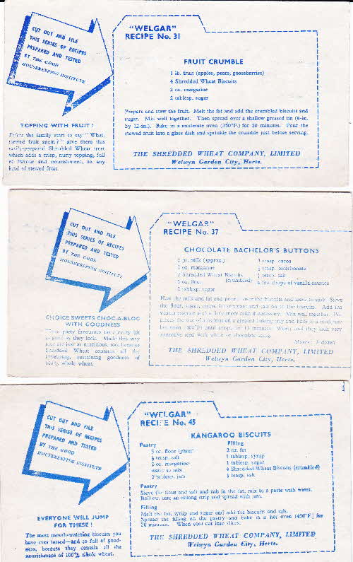 1950s Shredded Wheat Recipe Cards (1)