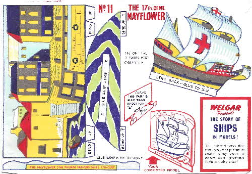 1955 Shredded Wheat Story of Ships 11 Mayflower