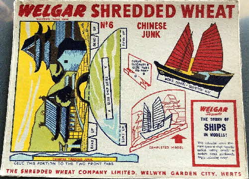 1955 Shredded Wheat The Story of Ships Chinese Junk