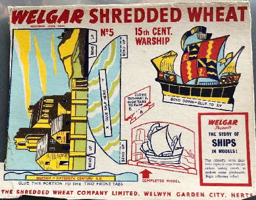 1955 Shredded Wheat The Story of Ships Warship