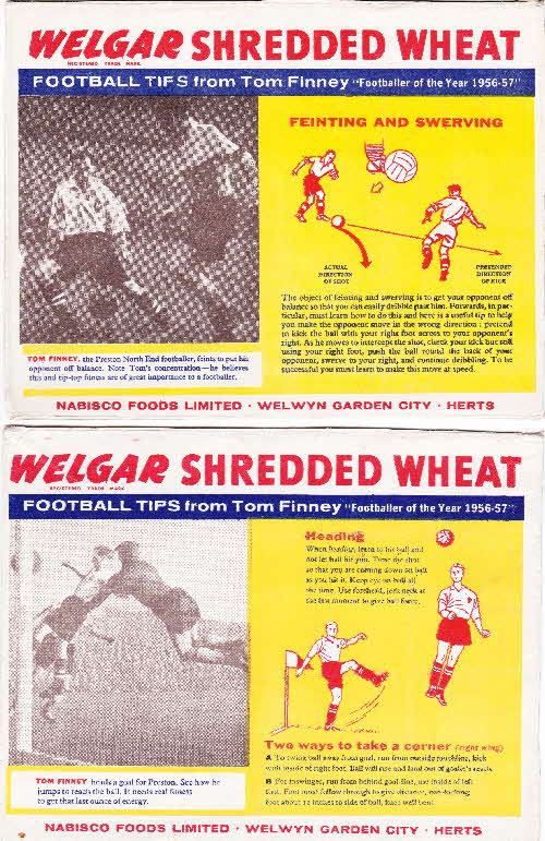 1958 Shredded Wheat Football Tips by Tom Finney (2)
