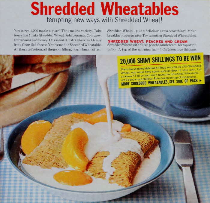1960s Shredded Wheat Shiny Shilling Competition & Wheatables