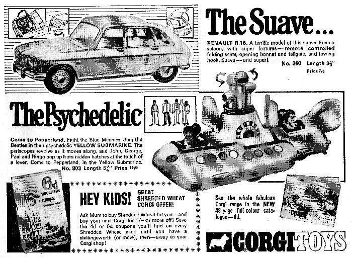1968 Shredded Wheat Corgi Toys Offer