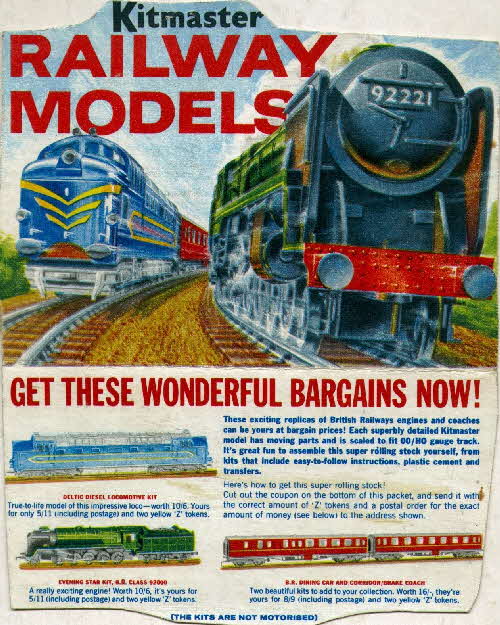 1962 Shredded Wheat Kitmaster Locomotive Models