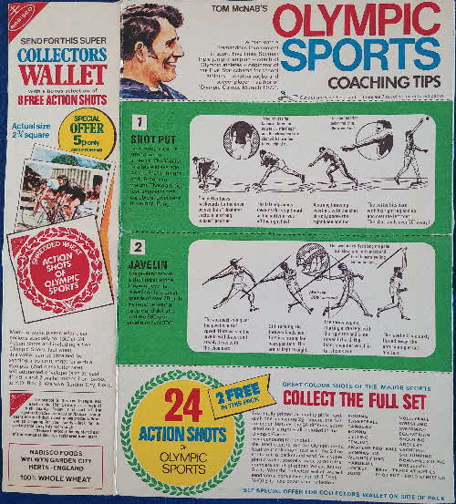 1972 Shredded Wheat Action Shots of Olympic Sports pack